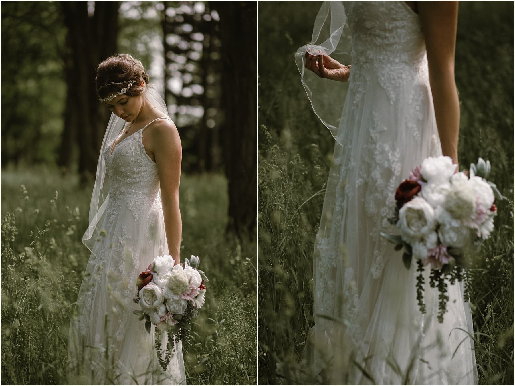 ethereal forest wedding photography michigan